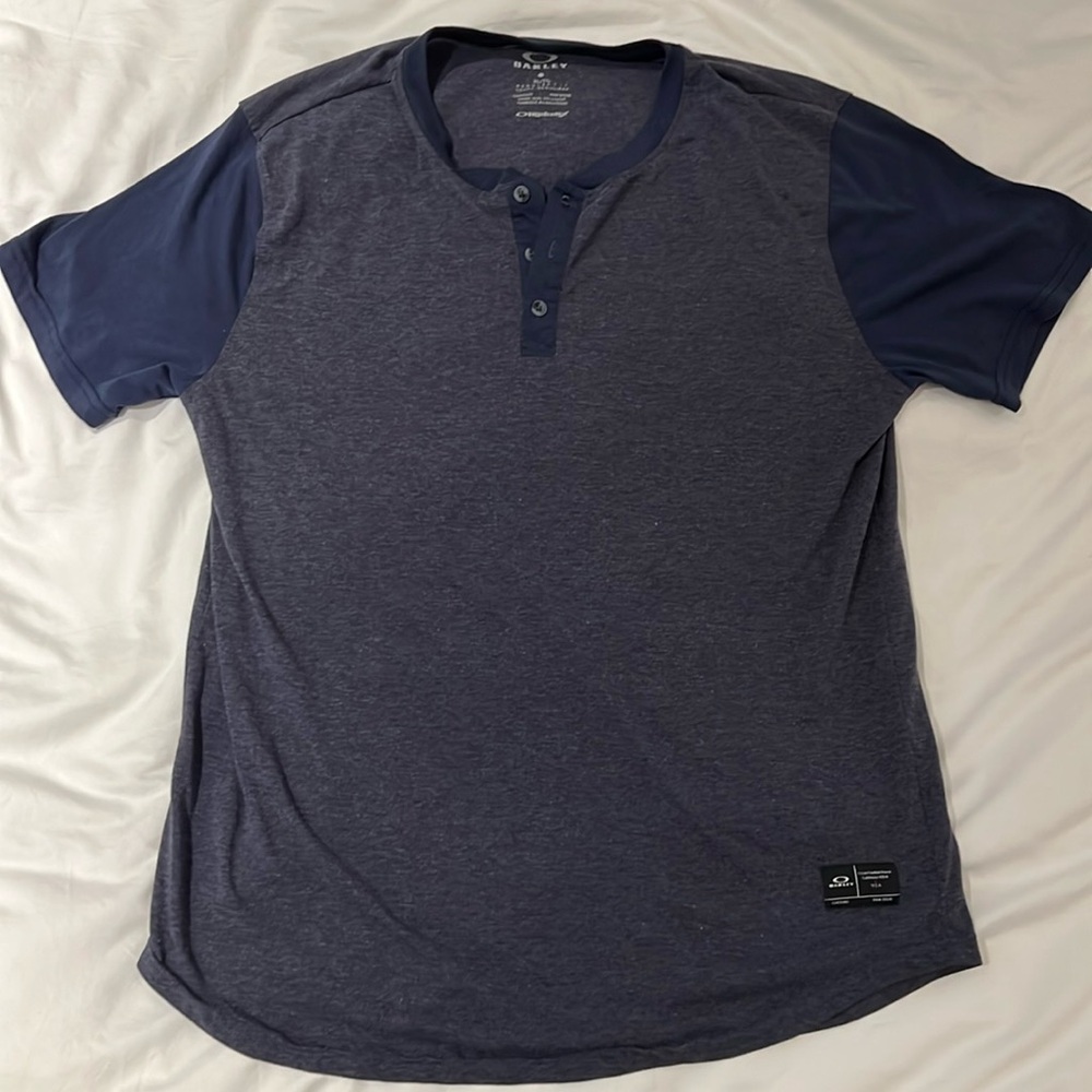 Oakley Navy Henley tee